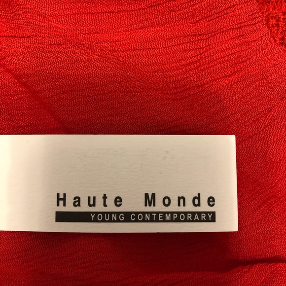 NWT Haute Monde Boho Cold Shoulder Medium Blouse - Picture 3 of 6